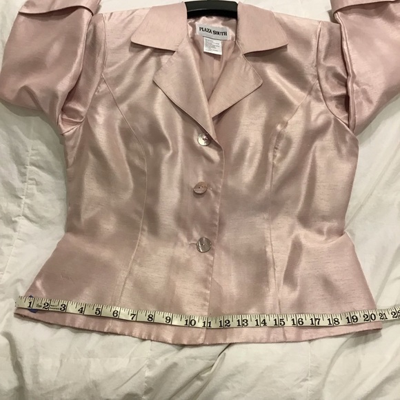 Vintage light pink jacket, 3/4 sleeve, size 8 - Picture 9 of 11